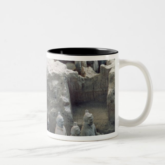 Terrakottaarmé, Qin dynasti, 210 BC Två-Tonad Mugg (Höger)