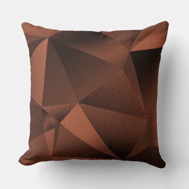 Terrakottafasetterad geometrisk diamantkastkudde kudde (Framsida)