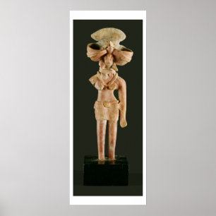 Terrakottamorgudinna, Mohenjodaro, 2300-1750 Poster