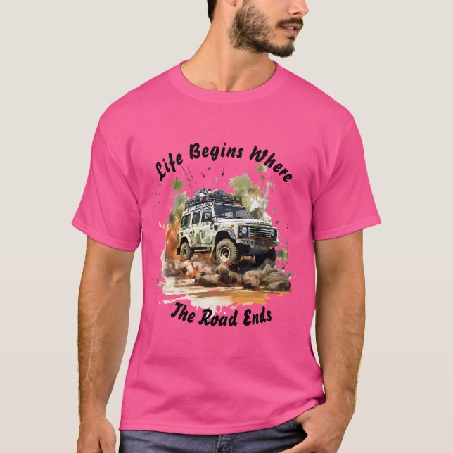 Terrängbil Äventyr T-Shirts (Framsida)