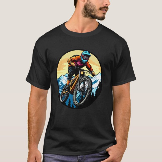 Terrängcyklist T Shirt (Framsida)