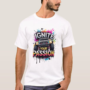 Terränglastbil Tänd Passion Stänk Konst T Shirt
