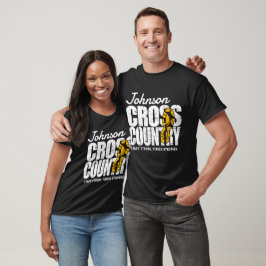 Terränglöpning ADD TEXT Löpare Löpning Lagspelare T Shirt