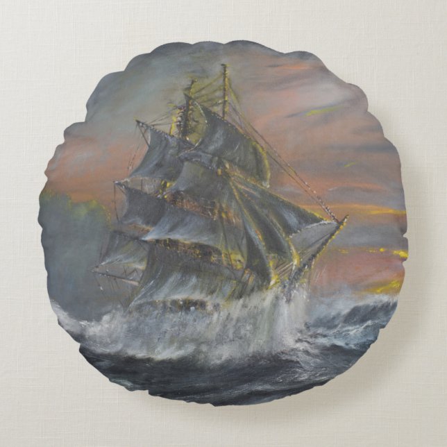 TerraNovahuvud in i en våldsam kuling gryr Rund Kudde (Framsidan)