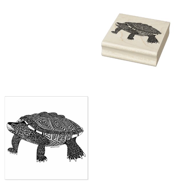 Terrapin - Frimärke Stämpel (Stämplad)