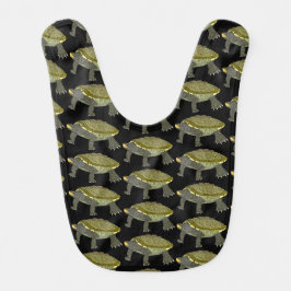Terrapin (mönster svart) - Babyhaklapp Hakklapp