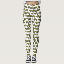 Terrapin (mönster vit) - Dam Leggings