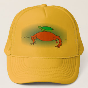 Terrapin på en räv truckerkeps