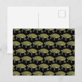 Terrapin (pattern black) - Postcard Vykort