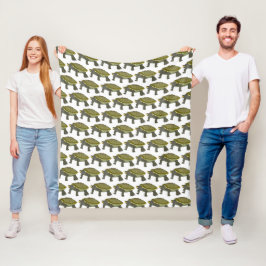 Terrapin (pattern white) - Fleece Blanket