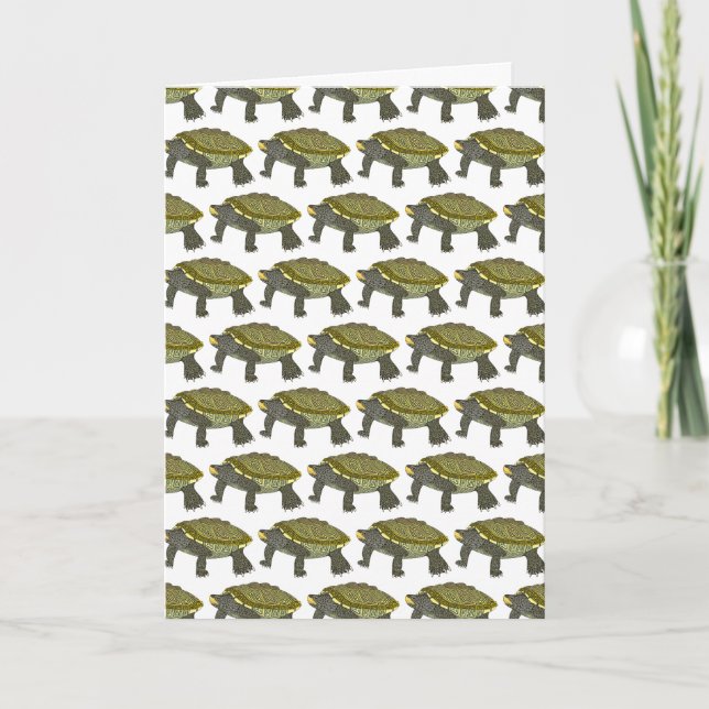 Terrapin (pattern white) - Greeting Card Kort (Framsida)