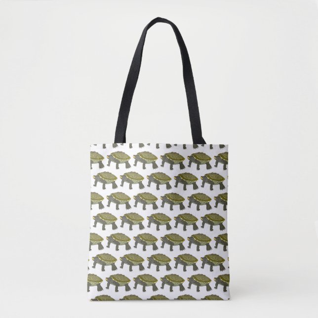 Terrapin (pattern white) - Tote Bag Tygkasse (Framsida)