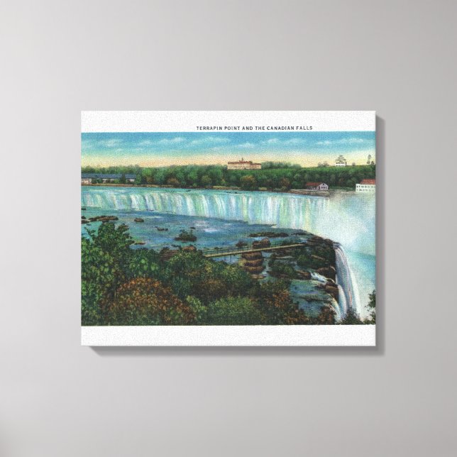 Terrapin Point View of Canadian Falls Canvastryck (Framsida)