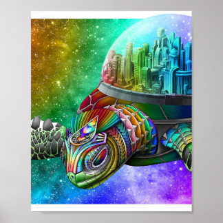 Terrapin Space Station — Cosmic Turtle Art Affisch