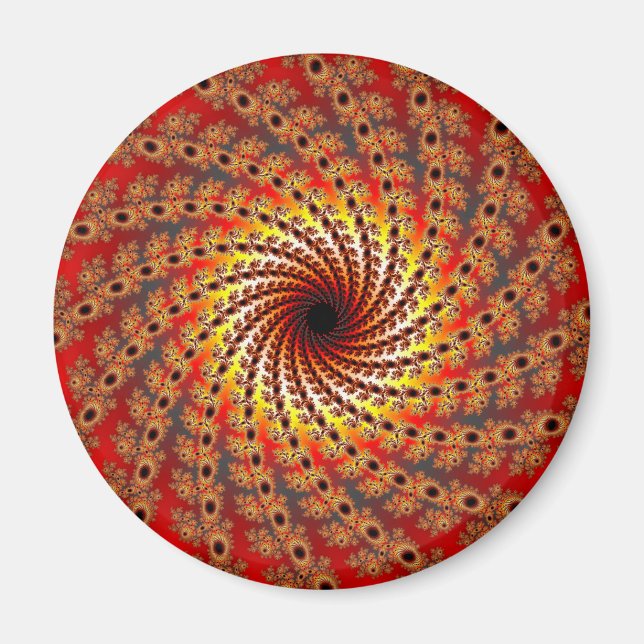 Terrapin Spin Fractal Art Magnet (Framsidan)