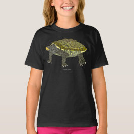 Terrapin (svart) - Flickans grundläggande t-shirt