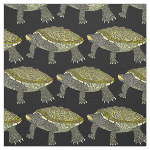 Terrapin (svart) - Pima bomullstyg Tyg
