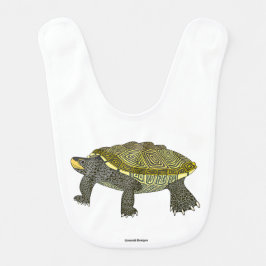 Terrapin (vit) - Baby Bib Hakklapp