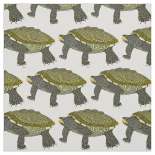 Terrapin (vit) - Bomullstwilltyg Tyg