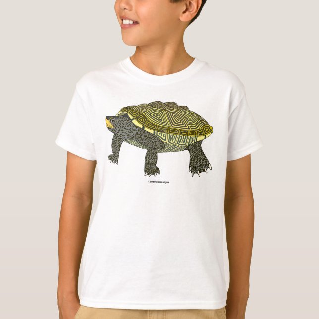 Terrapin (vit) - Grundläggande T-Shirt för Pojkar (Framsida)
