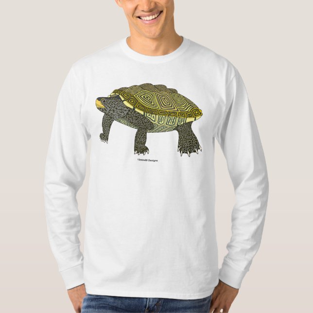 Terrapin (vit) - Herr Långärmad T-Shirt (Framsida)