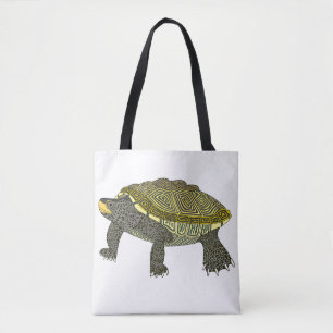 Terrapin (vit) - Tote Bag Tygkasse