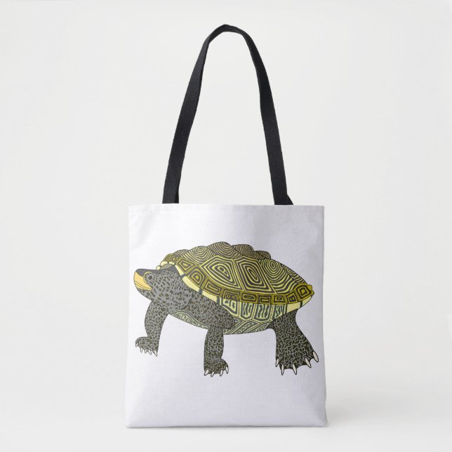 Terrapin (vit) - Tote Bag Tygkasse (Framsida)
