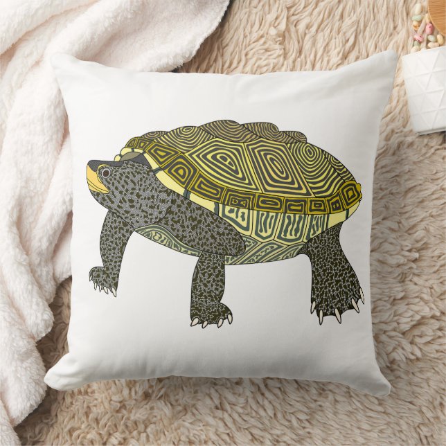 Terrapin (white) - Pillow Kudde (Filt)