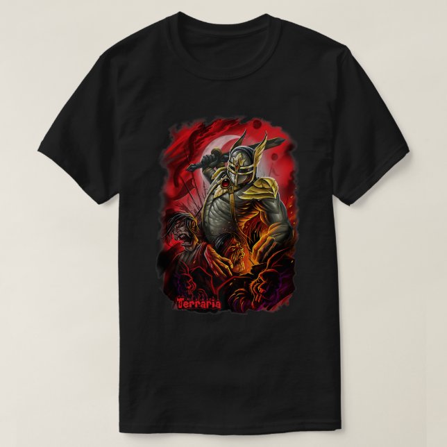 Terraria Blood Måne T Shirt (Design framsida)