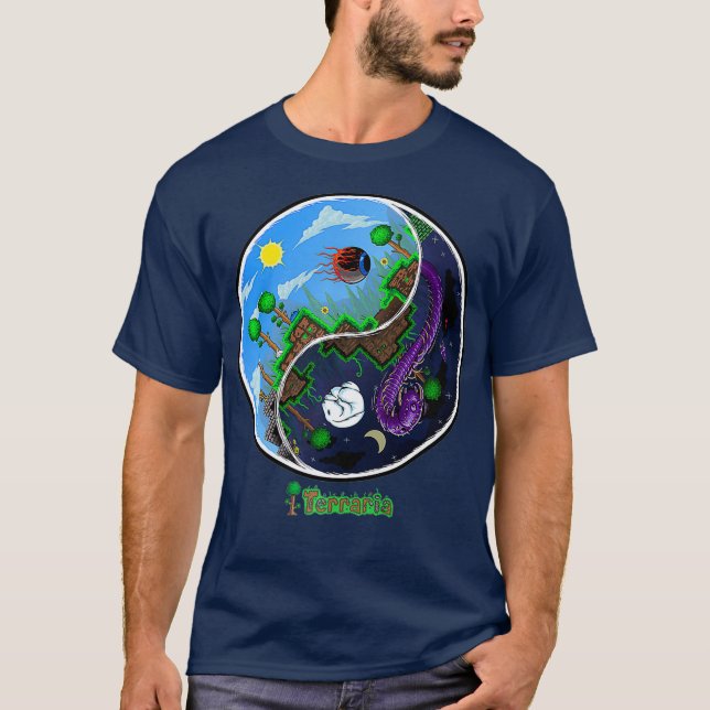 Terraria Night and Day T Shirt (Framsida)
