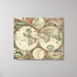 Terrarum Orbis Tabula Canvastryck