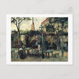 Terrass på en café på Montmartre La Guinguette Vykort