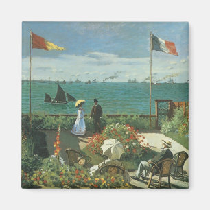 Terrass på sjösidan vid Claude Monet Magnet
