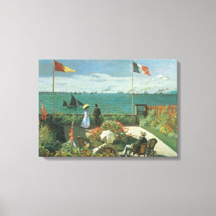 Terrass vid havet av Claude Monet Canvastryck