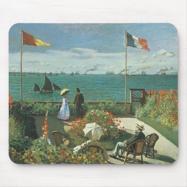 Terrass vid havet av Claude Monet Musmatta (Framsidan)