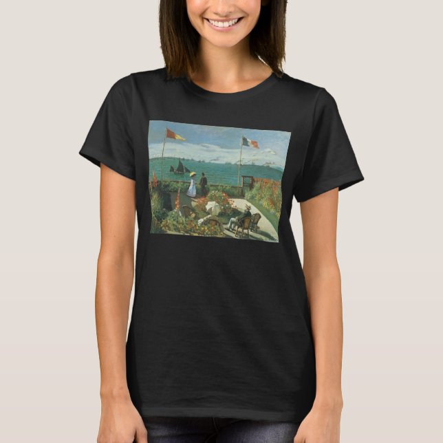 Terrass vid havet av Claude Monet T Shirt (Framsida)