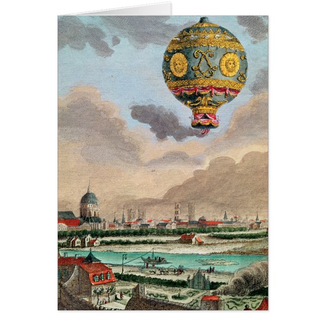 Terrassen av Monsieur Franklin på Passy Hälsningskort (Framsidan)