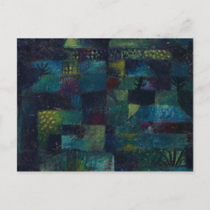 Terrasserad trädgård, 1920 av Paul Klee Vykort