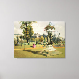 Terrassträdgården, Woburn Abbey (chromolithoen) Canvastryck