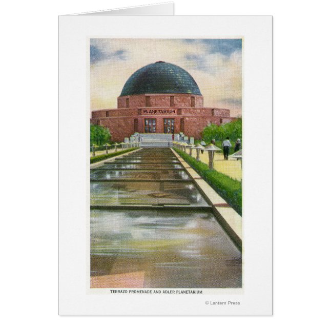 Terrazo Prostegvy över Adler Planetarium Hälsningskort (Framsidan)
