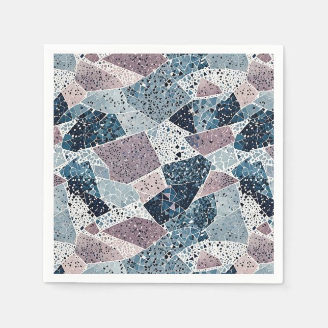 Terrazzo Abstract Design Pappersservett (Framsidan)