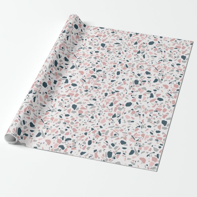 Terrazzo-abstrakt, söt utskrift presentpapper (Utrullad)
