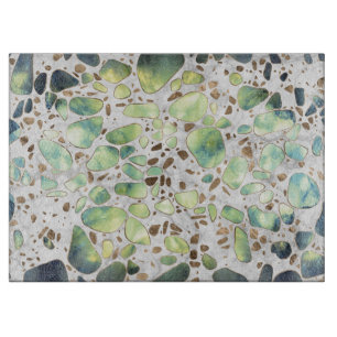 Terrazzo - Agate och guld på marmor #2
