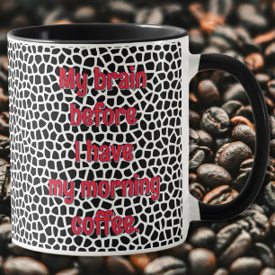 Terrazzo-Black-Funny Mug for Coffee Addict Mugg