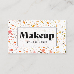 Terrazzo Bold Makeup Artist Cosmetolog Visitkort
