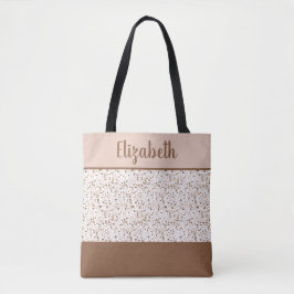Terrazzo Brun och Beige och Vit Abstrakt Tygkasse