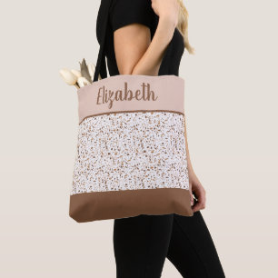 Terrazzo Brun och Beige och Vit Abstrakt Tygkasse