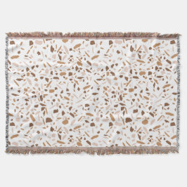 Terrazzo Brun och Beige och Vit Filt