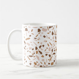 Terrazzo Brun och Beige och Vit Kaffemugg