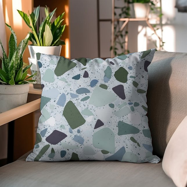 Terrazzo Elegance: Snyggt accent Pillow Kudde (Skapare uppladdad)